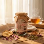 دمنوش شاهانه همنشین؛ ترکیب سیب، به، هل و گل محمدی - محصولات طبیعی شهر زنان کارآفرین