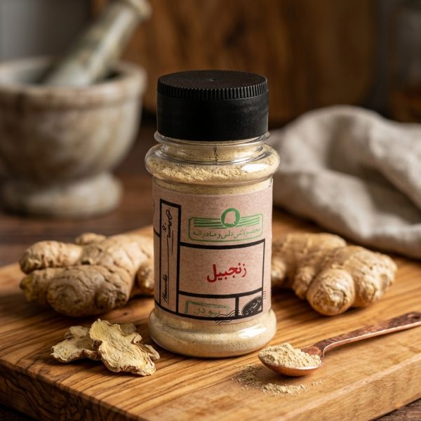 پودر زنجبیل همنشین ۴۰ گرمی چاشنی گرم و خالص ریشه زنجبیل اعلا